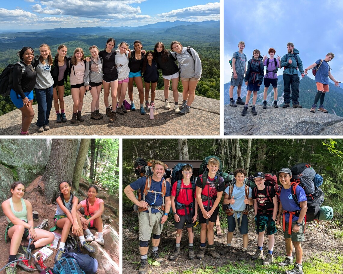 Pictures of campers on trips in the Adirondacks