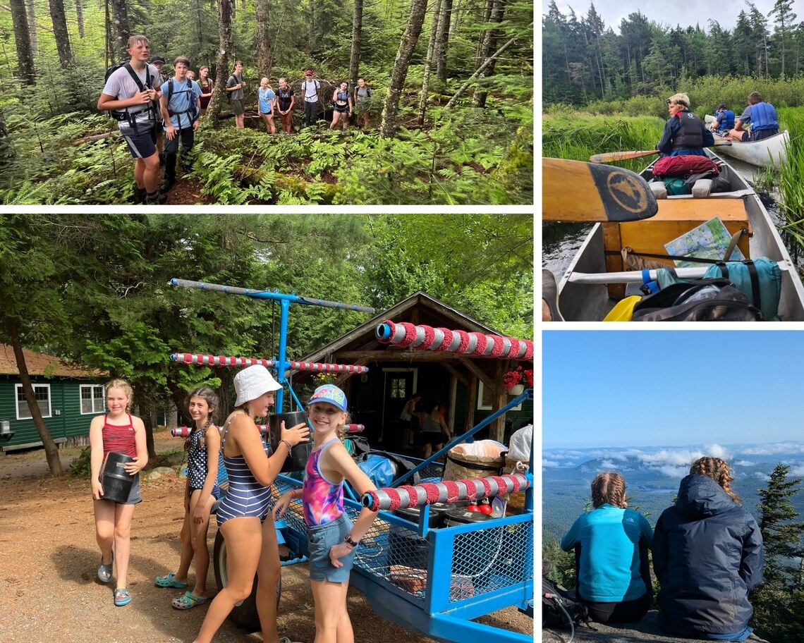 Pictures of campers on trips in the Adirondacks